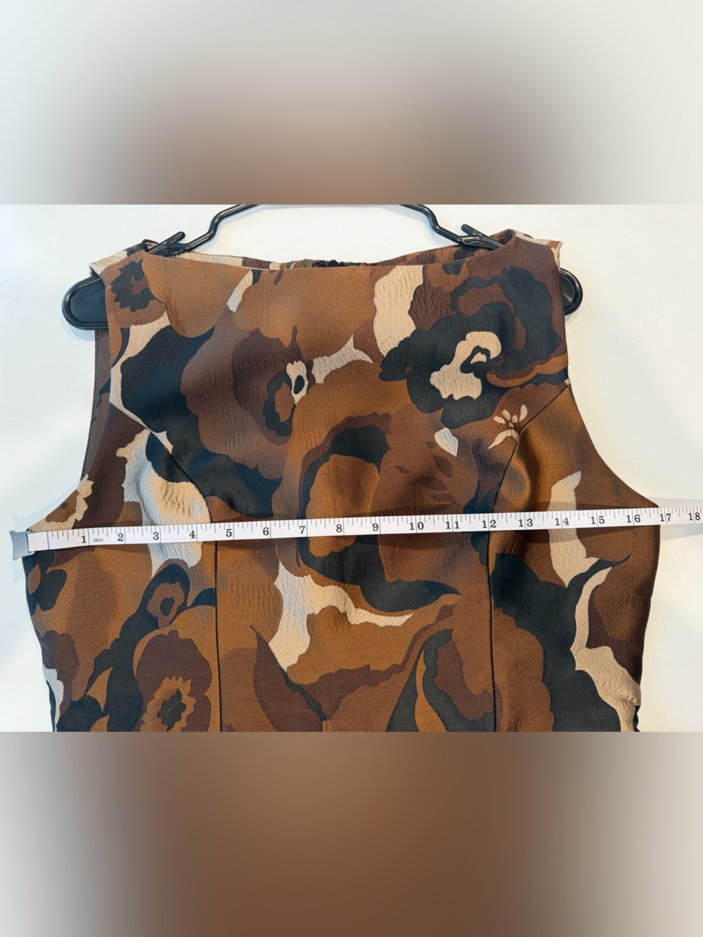 Amanda Uprichard Brown Floral Jacquard Mini Dress - Picture 10 of 10